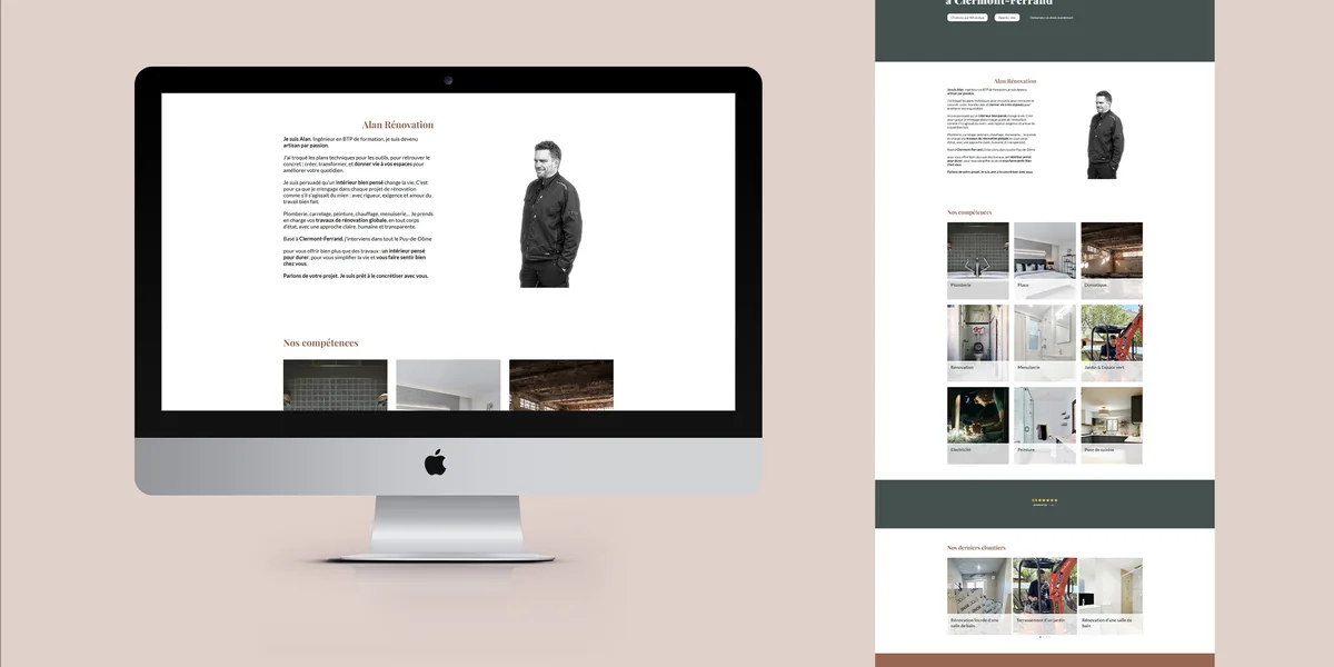 Site internet Alan Rénovation, artisan multiservices à Clermont-Ferrand