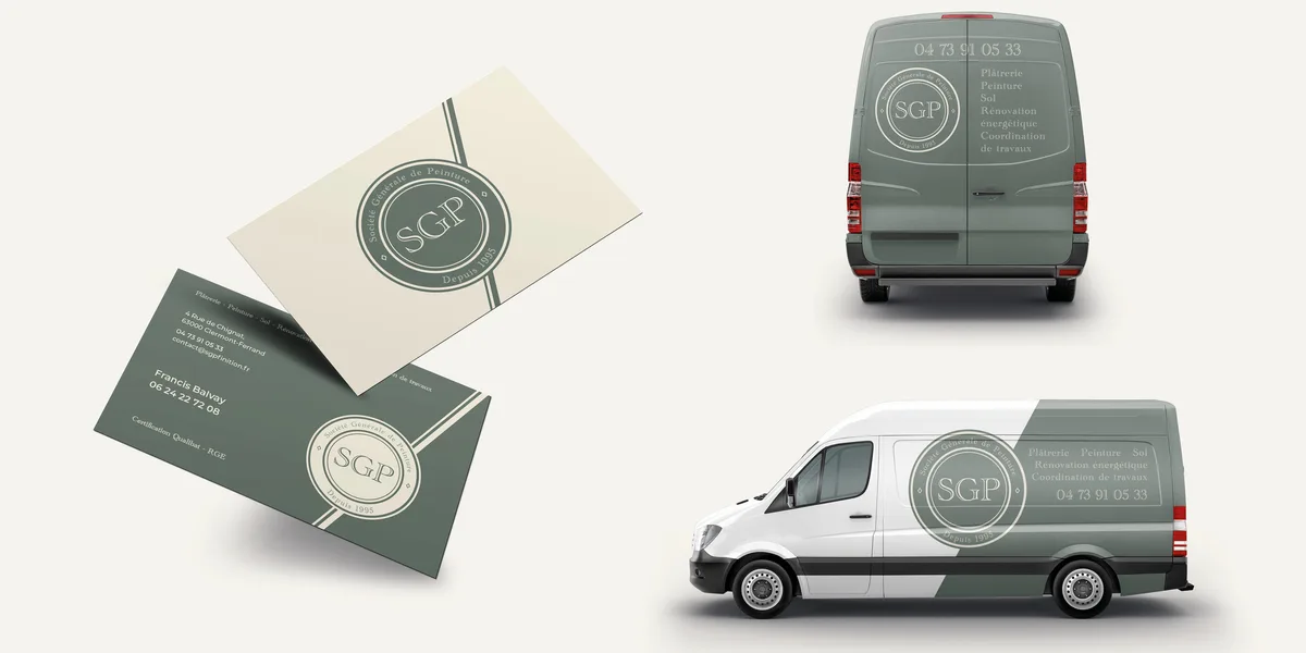 Design graphique à Clermont-Ferrand – Identité visuelle SGP par l'agence Lemon